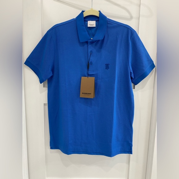 Authentic Burberry Monogram Motif Cotton Piqué Polo Shirt Size M (new)